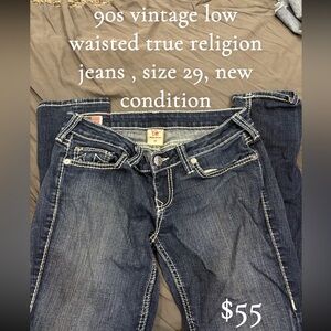 True Religion low rise jeans